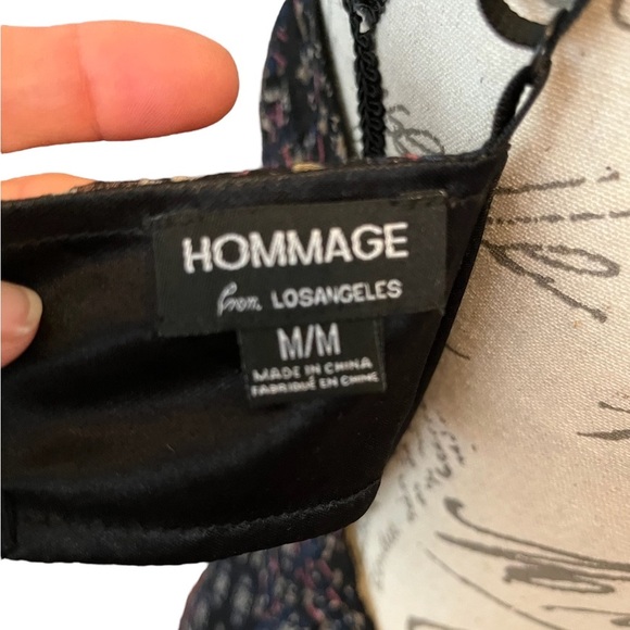 Hommage Los Angeles Sexy Maxi Boho Cut Out Dress Lace Multicolored Medium EUC - Picture 9 of 16